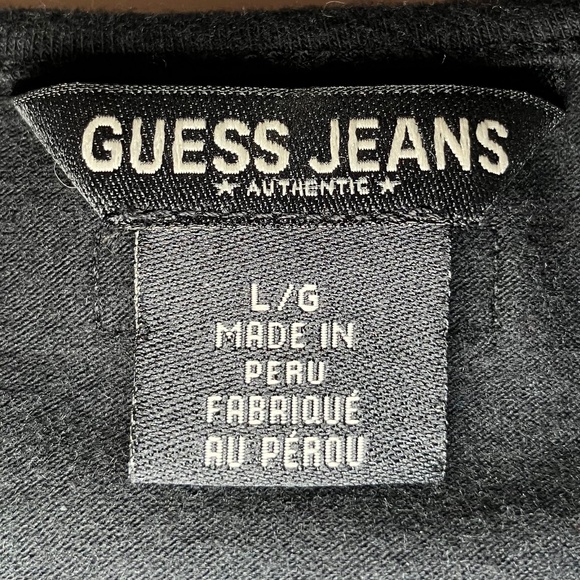 Guess Black Long Sleeve Shirt With Sweeping Cuff - Picture 5 of 6